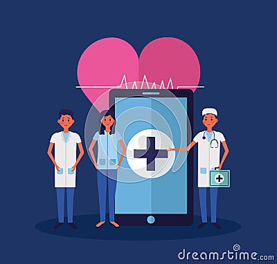 medical people staff Cartoon Illustration