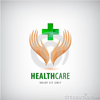 Medical pharmacy cross logo design template. Vector Illustration