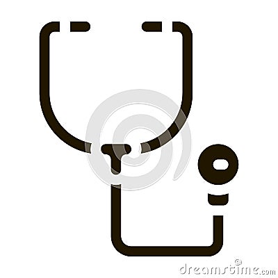 medical phonendoscope icon Vector Glyph Illustration Vector Illustration