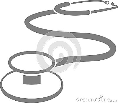 Medical phonendoscope image on a white background. Vector Illustration