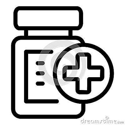 Medical pill icon outline vector. Pass travel Vector Illustration