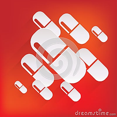 Medical pills icon Vector Illustration