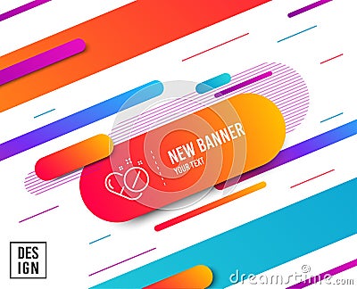 Medical pills line icon. Medicine drugs sign. Vector Vector Illustration