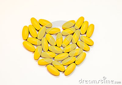 Medical pills tablets capsules caplets Stock Photo