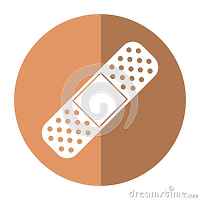 Medical plaster bandage adhesive shadow Vector Illustration