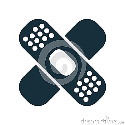 Medical plaster patch bandaid icon Stock Photo