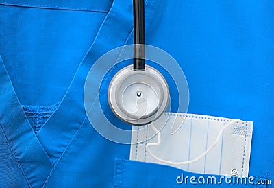 Medical profession concept in the form of a stethoscope Stock Photo