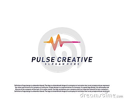 Medical Pulse or Wave logo design concept.Health Pulse logo template vector. Icon Symbol Vector Illustration