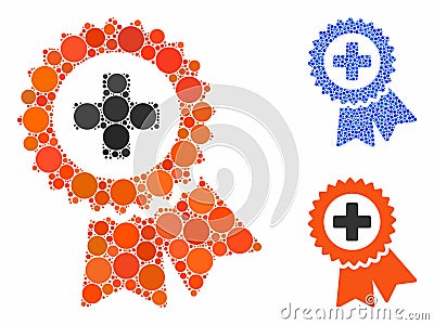 Medical Quality Seal Mosaic Icon of Circles Stock Photo