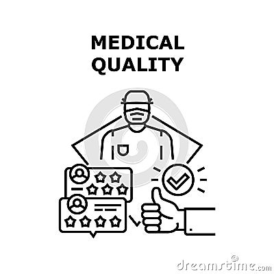 Medical Quality Vector Concept Black Illustration Stock Photo