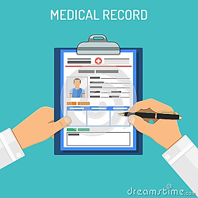 Medical record concept Vector Illustration