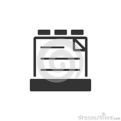 BW icon - Medical records Vector Illustration