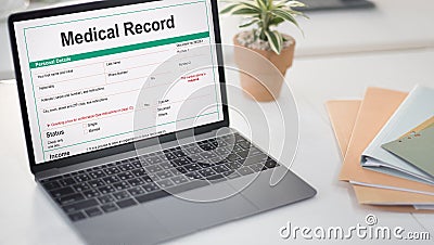 Medical Report Record Form History Patient Concept Stock Photo