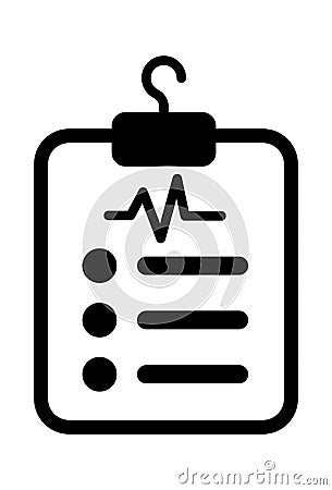 Medical Report Sheet Icon Vector Vector Illustration