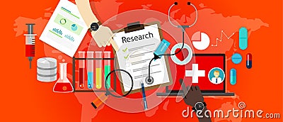 Medical research icon science laboratory vector Vector Illustration