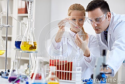 Medical researcher microbiology experiment Stock Photo