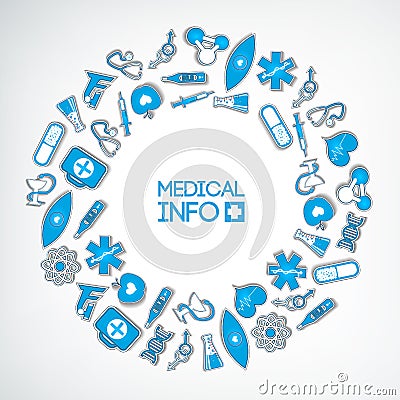 Medical Round Design Template Vector Illustration