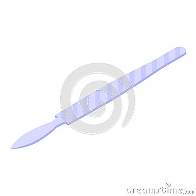 Medical scalpel icon, isometric style Vector Illustration