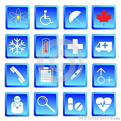 Medical and scienceicon set Vector Illustration