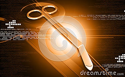 Medical scissor tool Stock Photo