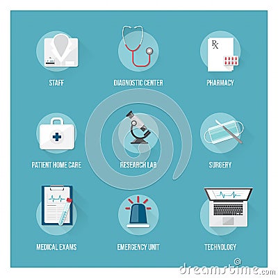 Medical services and health care Vector Illustration