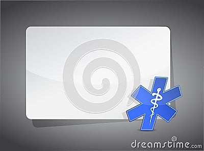 Medical sign presentation board Cartoon Illustration