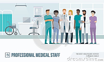 Medical staff at the hospital Vector Illustration