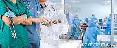 Medical staff people group hospital office or clinic with other doctors, nurse and surgeon doctor concept Stock Photo