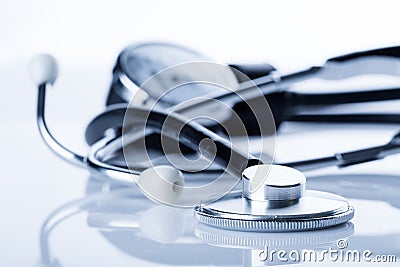 Medical stethoscope Stock Photo