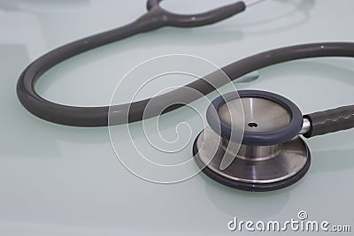 Medical stethoscope for examination care fot health Stock Photo