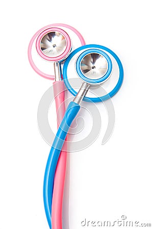 Medical stethoscopes Stock Photo