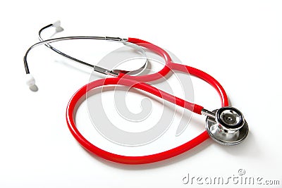 Medical still photo, stethoscope over white Stock Photo