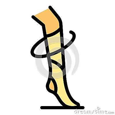 Medical stockings icon vector flat Stock Photo