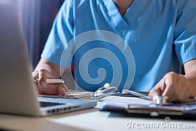 Medical students use labs to search for information. Stock Photo