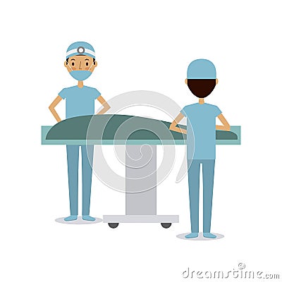 Medical surgeons icon Vector Illustration