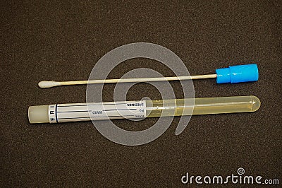 Medical swab for culture Stock Photo