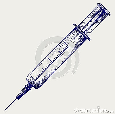 Medical syringe Vector Illustration