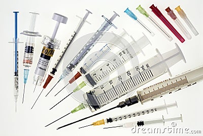 Medical Syringes Stock Photo