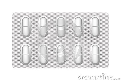 Medical tablets of various forms. Vector Illustration