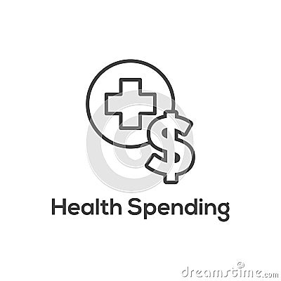 Medical Tax Savings - Health savings account or flexible spending account has HSA, FSA, tax-sheltered savings Vector Illustration