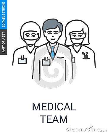 Medical Team Icon Vector Illustration