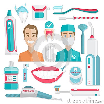 Medical teeth hygiene infographic. Vector Illustration