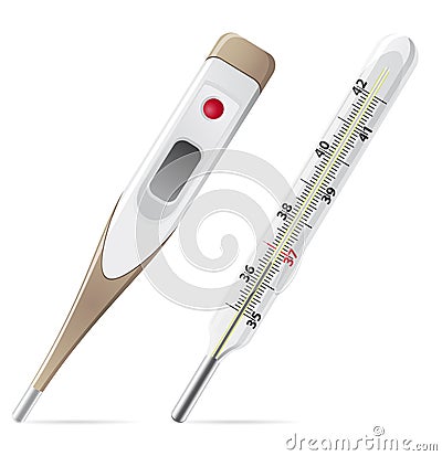 Medical thermometer illustration Vector Illustration