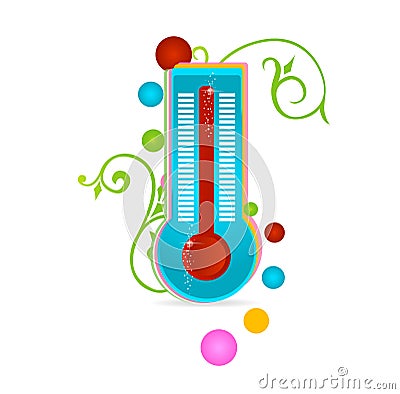 Medical thermometer sign isolated Stock Photo