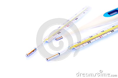 Medical thermometers Stock Photo