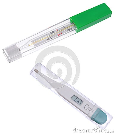 Medical thermometers. Stock Photo