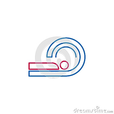 Medical, tomography colored icon. Element of medicine illustration. Signs and symbols icon can be used for web, logo, mobile app, Vector Illustration