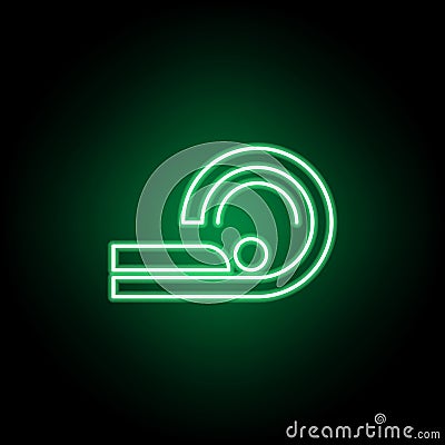 Medical, tomography icon in neon style. Element of medicine illustration. Signs and symbols icon can be used for web, logo, mobile Vector Illustration