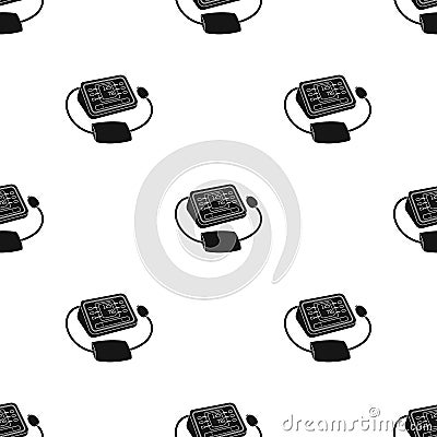 Medical tonometer.Old age single icon in black style vector symbol stock illustration web. Vector Illustration