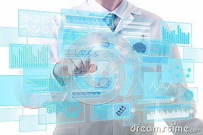 Medical touchscreen Stock Photo